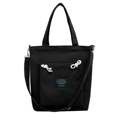 

Fashion Women English Letter Knots Large Capacity Canvas Crossbody Shoulder Bag
