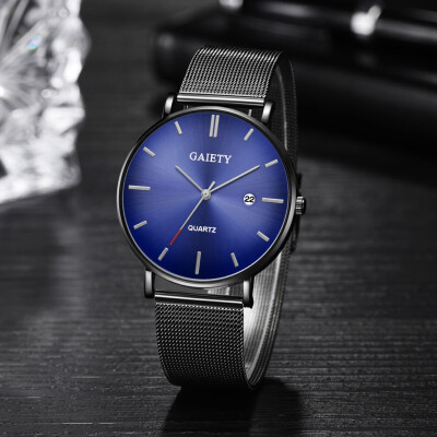 

〖Follure〗Fashion Casual Calendar Simple Single Business Net With Strap Mens Watch