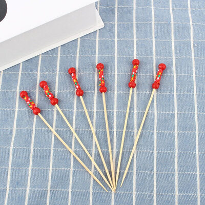 

Greensen 100Pcs Disposable Bamboo Toothpicks Cocktail Sticks Party Supplies 12cm Appetizer ToothpicksToothpicks