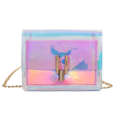 

Women Laser Holographic Shoulder Bag Messenger PVC Chain Crossbody Handbags