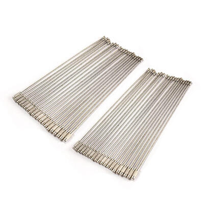 

40pcs Stainless Steel Wire Keychain Cable Key Ring for Outdoor Hiking