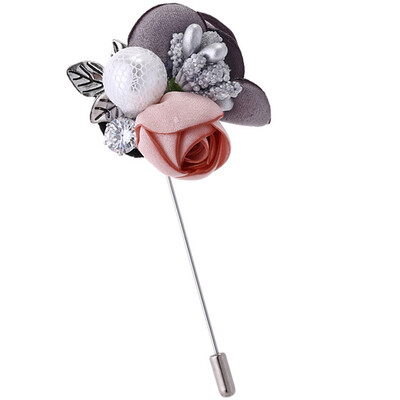 

New Jewelry Silver Color Pin With Rhinestone Pearl Colorful Lace Flower Brooch For Women Accessories