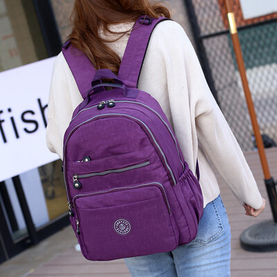 

Tailored Women Men Fashion Large Capacity Backpack Nylon Waterproof Travel Bags Schoolbag