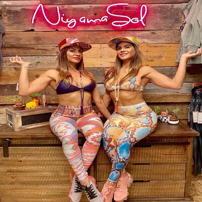 

Amazon cross-border new European&American yoga dance pants small snake print hip high waist sports leggings women Snake