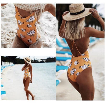 

Women Ladies One Piece Bikini Push Up Swimwear Beachwear Monokini Swimsuit Bathing Suit