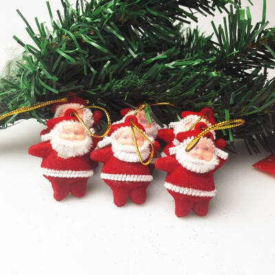 

Mini Christmas Santa Claus Doll Pendant Hanging Ornaments Xmas Tree Hanging Decoration - 6Pcs