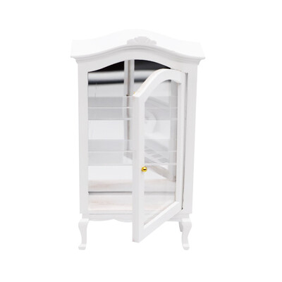 

Siaonvr 112 Dollhouse Miniature Wood Display Cupboard Cabinet Shelf Showcase