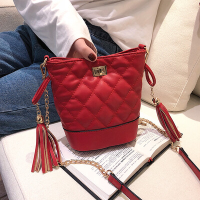 

Advanced sense bag Western style bucket bag handbags new 2019 Korean version of the Messenger bag wild ins chain bag