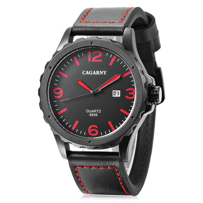 

CAGARNY 6856 Male Quartz Watch Calendar Window Display Wristwatch