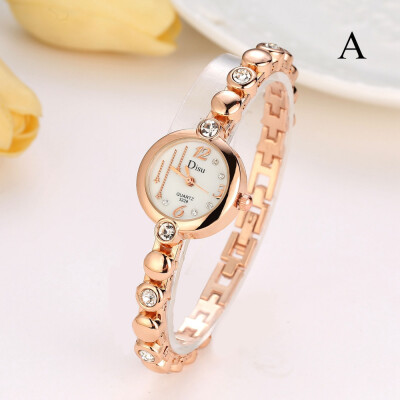 

Women Watch Disu Top Brand New Arrive Fashion Luxury Rose Gold Wristwatch Ladies Casual Dress Watch Quartz Clock