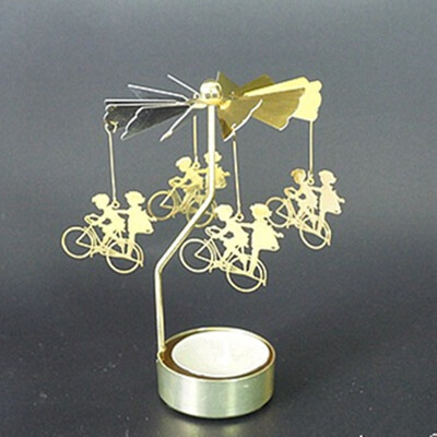 

Hot Spinning Rotary Metal Carousel Tea Light Candle Holder Stand Light Xmas Gift