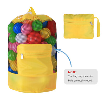 

Beach Mesh Bag Toy Tote Drawstring Beach Backpack For Travel Beach Waterpark Supermarket