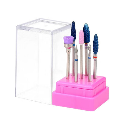 

7pcs Nail Drill Bits Set Pedicure & Manicure Drill Bits Kit Replacement Drill Bits for Electric Nail Drill Remove Cuticle & Gel Na