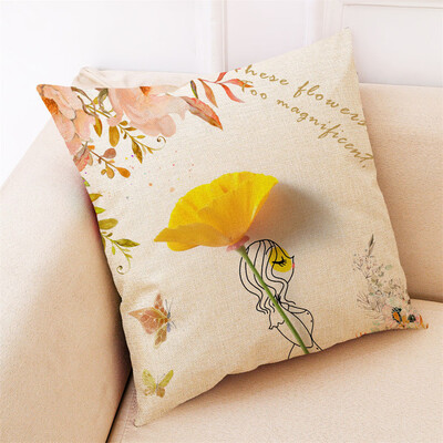 

〖Follure〗Home Decor Cushion Cover Flower Girl Pillowcase Sofa Car Throw Pillow Covers