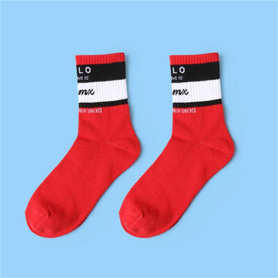 

1 Pair Harajuku Novelty Striped Pattern Couple Long Funny Socks Men Women Cotton Art Street Crew Socks