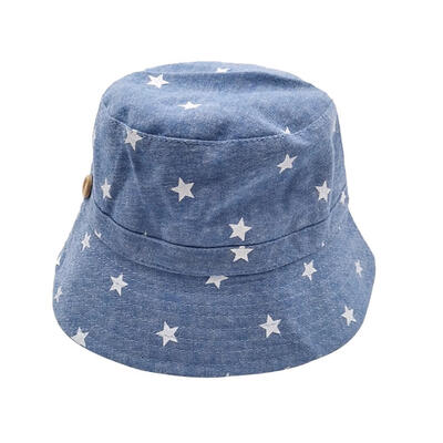 

Summer Baby Stars Print Sun Hat Fisherman Caps Kids Basin Cap Bucket Hat