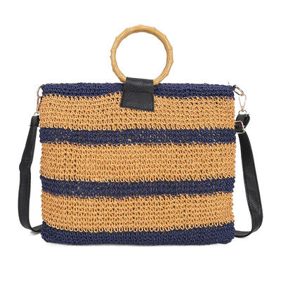 

Striped Shoulder Handbags Woven Women Crossbody Bags Large Shopping Totes