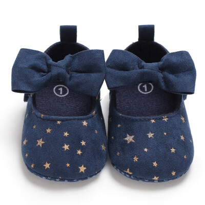 

Canvas Baby Shoes Stars Bow iNSborn Baby Girl Shoes First Walkers Cotton Soft Bottom Princess Wedding Shoes