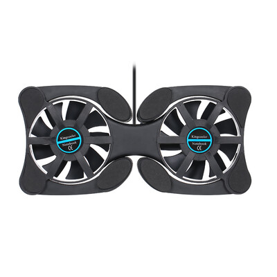 

Mini Portable Folding Foldable USB Dual Fan Cooler Cooling Pad for PC Laptop Notebook 7"15"