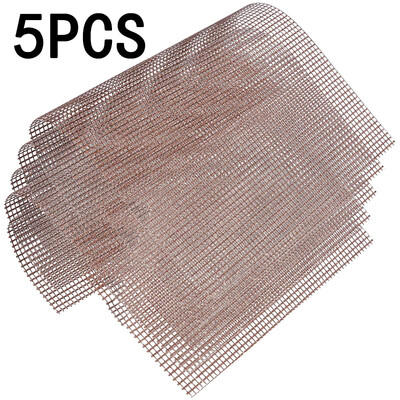 

Grill Mat BBQ Mesh 5Pcs Non Stick Cooking Grilling Sheet Liner Fish Durable Lot