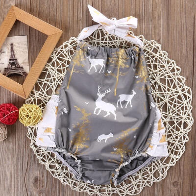 

Christmas Newborn Infant Baby Girls Bodysuit Romper Jumpsuit Clothes Outfits
