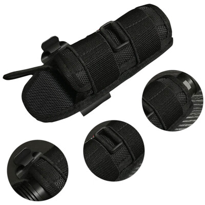 

Saidsome Flashlight Pouch Holster Belt Carry Case Holder with 360 Degrees Rotat flashlight lamp