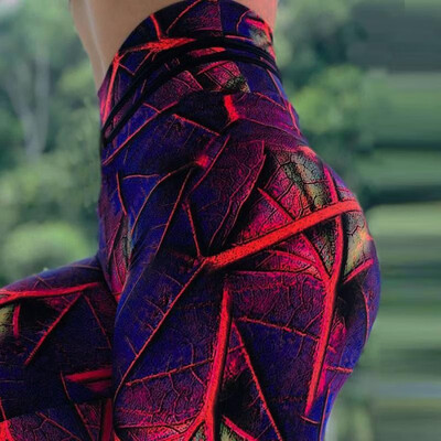 

Cross-border exclusive EBAY new hot sale WISH Amazon explosion models leaf printing fitness yoga bottoming sweatpants Picture