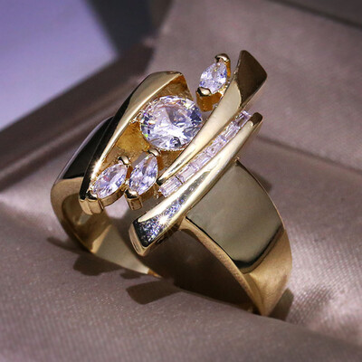 

Exqusite Women Sterling White Sapphire Gemstone Diamond Ring Anniversary Christmas Gift Party Rings