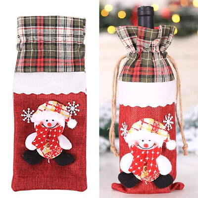 

Christmas Wine Bottle Cover Champagne Wine Bottle Cover Christmas Red Wine Gift Bag Christmas Candy Bag Christmas Decoration For
