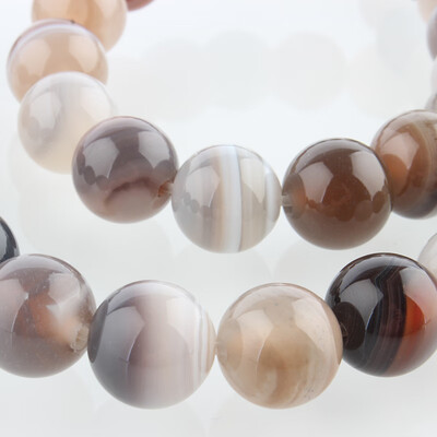

Natural Gemstone Botswana Agate Round Bead Strands 10mm Hole 1mm about 38pcsstrand 1496"