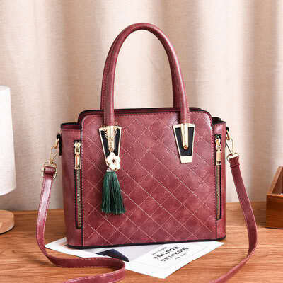 

Ladies bag 2019 spring new wild handbag fashion killer handbag simple PU leather shoulder diagonal package
