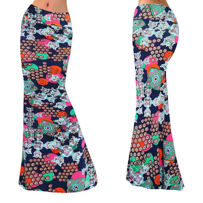 

Roseonmyhand Womens Summer Casual High Waist Flower Printed Bodycon Long Maxi Skirt