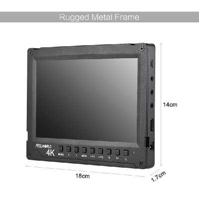 

Feelworld A737 7" IPS Field Camera Monitor 1920 1200 Full HD Video Display HD AV IN Support 4K Signal Histogram 12001 High Cont