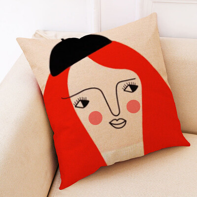 

〖Follure〗Cotton Linen Square Home Decorative Throw Pillow Case Sofa Waist Cushion Cover