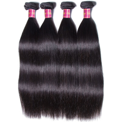 

UNice Hair Extensions 8A Brazilian Straight Virgin Human Hair 4 Bundles