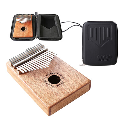 

GECKO Mbira Sanza 17 Keys Thumb Piano with Kalimba BOX&Musical Notation