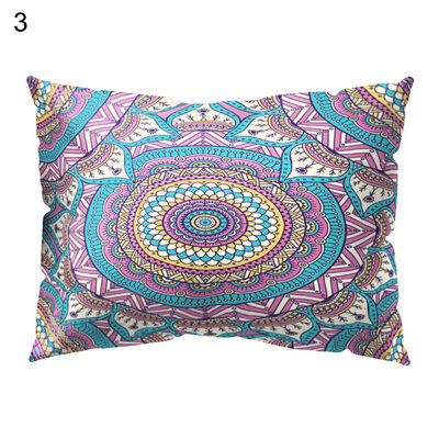 

Ethnic Style Polyester Peach Skin Pillow Case Sofa Waist Throw Cushion Cover