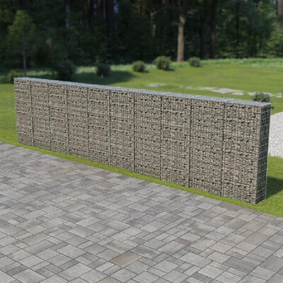 

Gabion Wall with Covers Galvanized Steel 236"x118"x59"