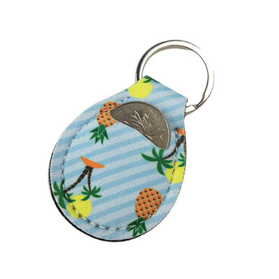 

2 Pcs Coin Holder Chapstick Holder Neoprene Keychain Unicorn Pattern Lip Palm Holder Floral Print With Metal Ring