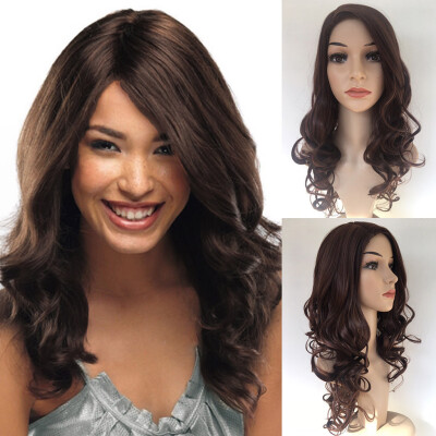 

〖Follure〗Fashion Synthetic Long Curly Brown Natural Hair Full Wigs Party Wigs For Women