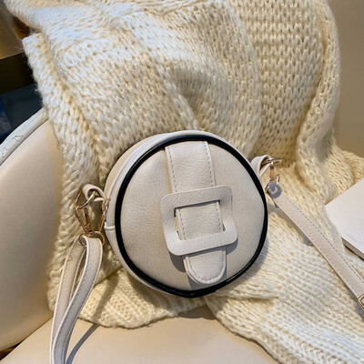

Tailored Ladies Fashion Small Round Bag Simple Shoulder Messenger Bag Casual Phone Bag