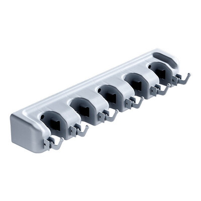 

6 Hooks Mop Holder Brush Handle Tool Hanger Wall Mounted Storage Racks Home