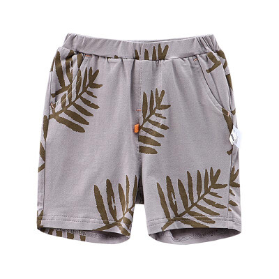 

DOU DOU YI CHU childrens clothing boy casual leaves printed shorts baby leisure beach pants summer 9178