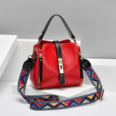 

Water bucket bag lady slanting simple summer bag personality foreign air slanting Baitie one-shoulder hand-held tide