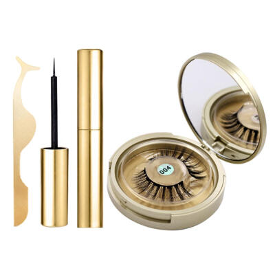 

Magnetic Liquid Eyeliner Set Long Lasting False Eyelashes with Tweezers