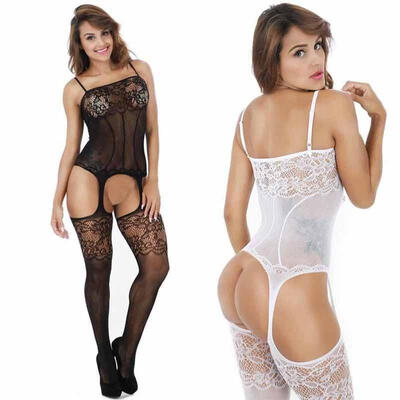 

Women Lace Sexy-Lingerie Nightwear Underwear G-string Babydoll Sleepwear Dress BlackWhite