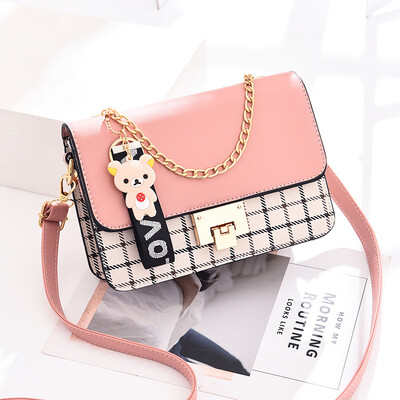 

Shangxin Womens Korean Version One Shoulder Slant Ladys Small Square Bag Chain