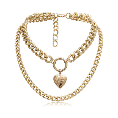 

HHYDE Punk Multi Layered Pearl Choker Necklace Collar Statement Virgin Mary Coin Crystal Pendant Necklace Women Jewelry Bijoux