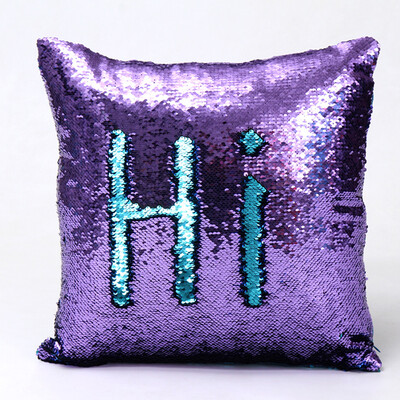 

Siaonvr DIY Double Color Glitter Sequins Throw Pillow Case Cafe Home Decor Cushion Cover