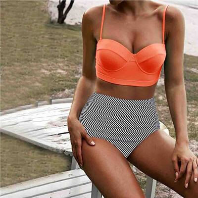 

Women Push-up Padded High Waisted Swimwear Bikini Set Swimsuit Bathing BeachWear